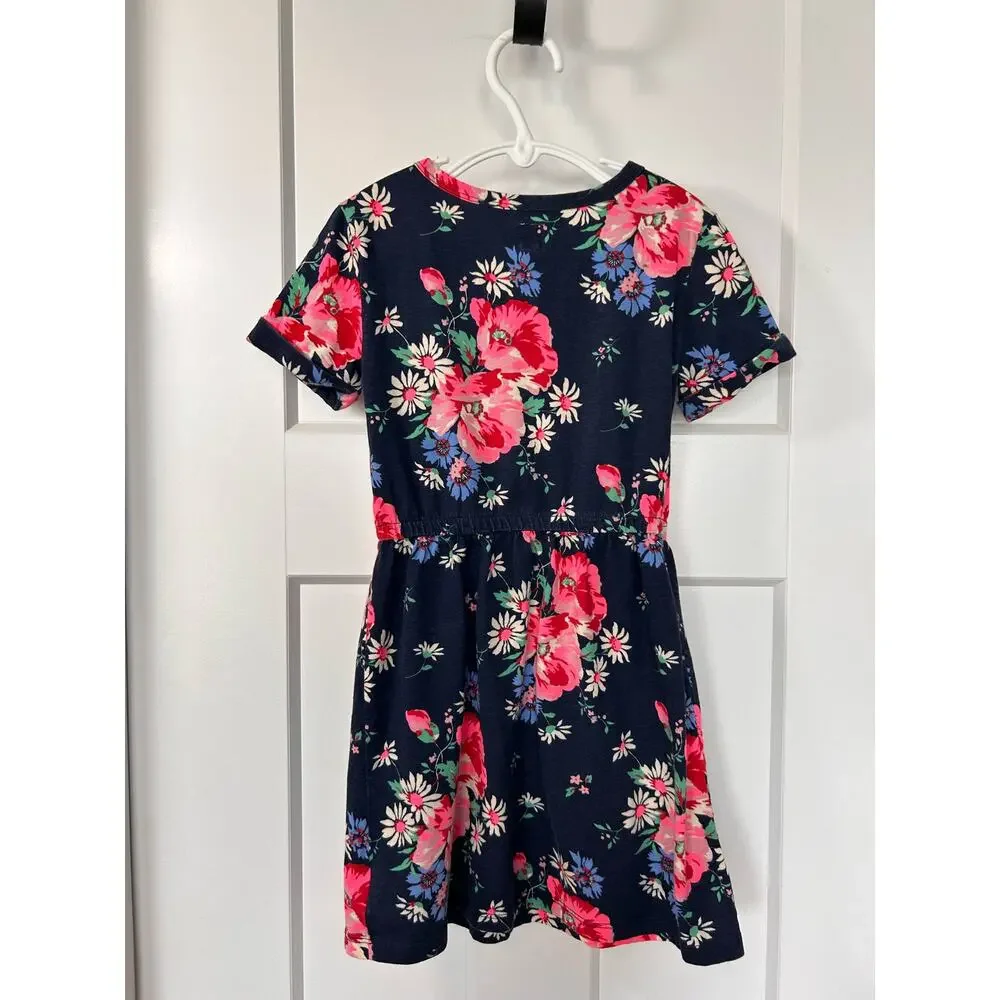 Gap Kids Girl‎ Floral Print Short Sleeve Dress Pullover Multicolor Size Small